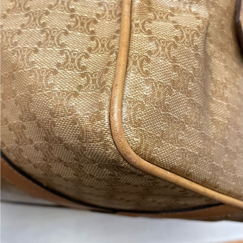 Celine Authentic Vintage Brown and Tan Macadam Boston Bag - Picture 15 of 17